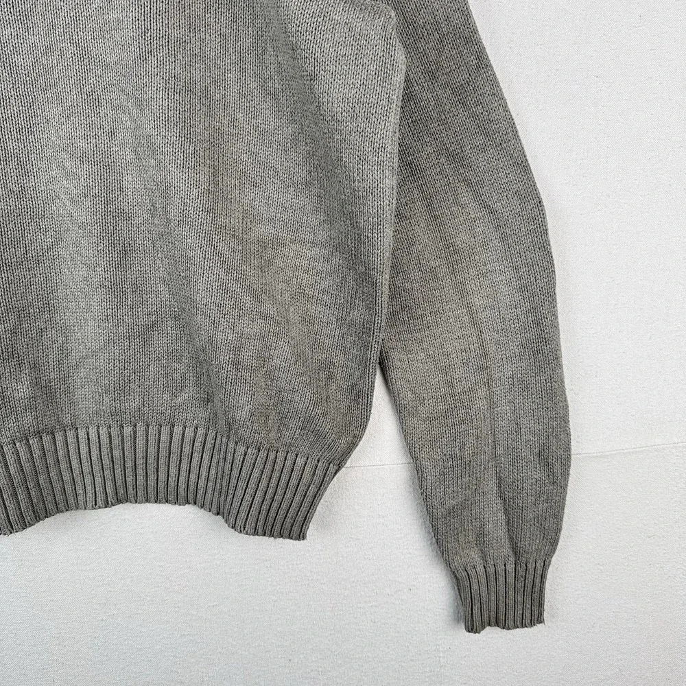 90's Vintage Polo Ralph Lauren Knit Sweater Men's XL Gray Pima Cotton Crewneck